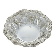 Alvin Artistico Nouveau Floreale da Portata Ciotola - Argento 925 Vintage 2580
