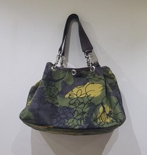 MIU MIU BORSA SHOPPER Tote bag fantasia floreale tela e pelle a spalla 