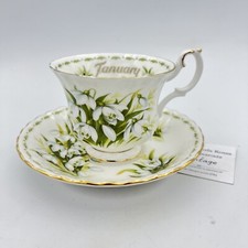 Tazza da tè The in porcellana Royal Albert con mese tazzina inglese GENNAIO 900
