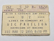 U2 - FASCIA - TICKET STUB - 22/03/1985 - PADIGLIONE UIC - CHICAGO IL - BONO - EDGE