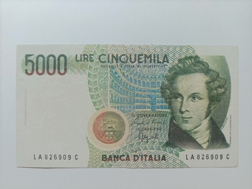 5000 lire bellini lettera - lire,