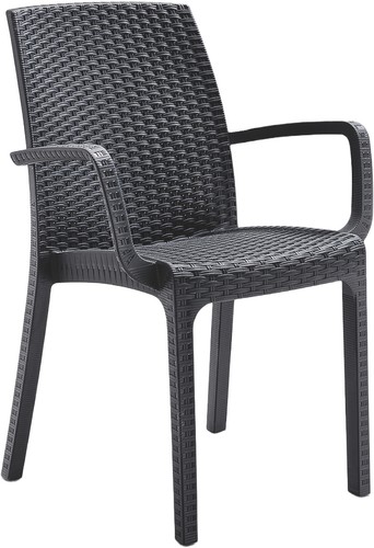 Sedia indiana antracite - antracite, in