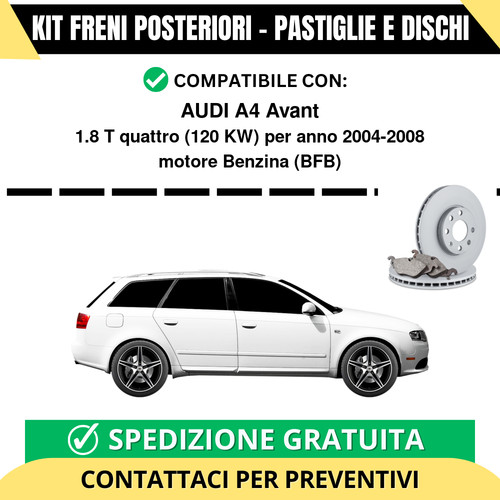 Kit freni posteriori per audi - per,