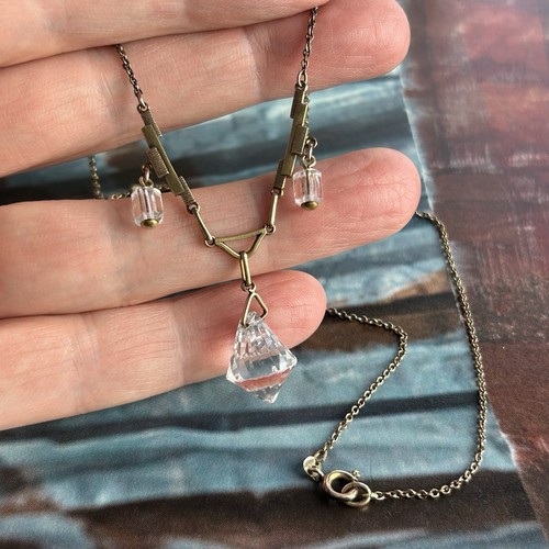 Collana art decò - decò, vetro
