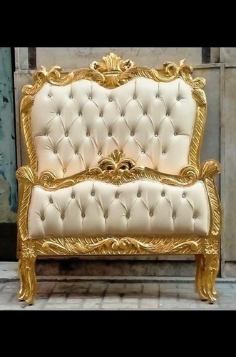 Letto legno foglia oro con - letto, in