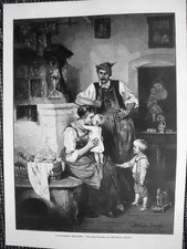 Coppia bambini stufa maiolica - coppia,
