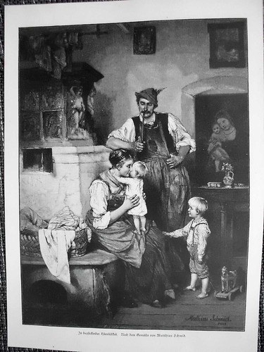 Coppia bambini stufa - coppia, maiolica