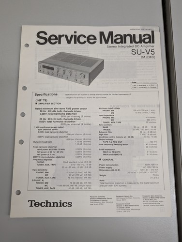 Technics amplificatore - technics, su-v5