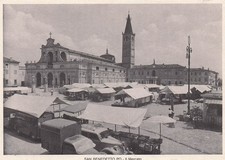04347) CARTOLINA cm 13,3 X 9,5 SAN BENDETTO PO MERCATO ANIMATA MANTOVA