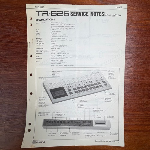 Vintage roland 626 rhythm - roland, tr-626