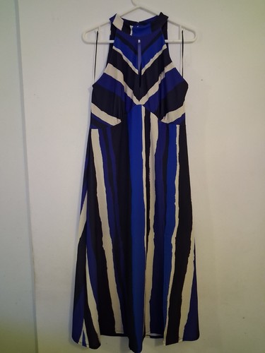 Abito midi donna romans blu - abito,