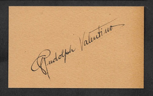 Rodolfo valentino autografo - rodolfo,