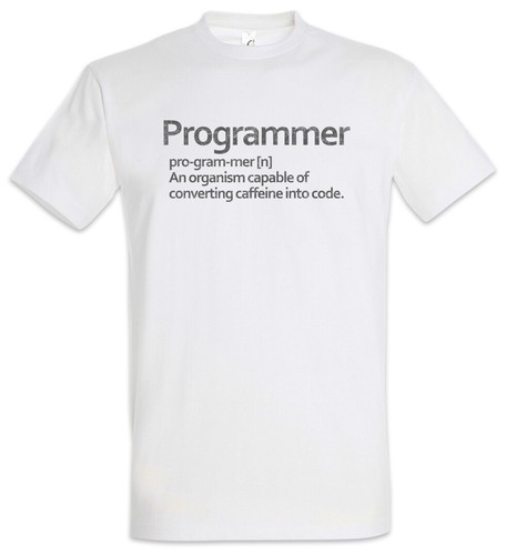 Programmatore shirt caffeina - programmatore,