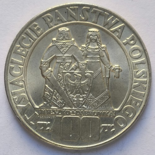 Moneta 100 zloty 1966 polonia - zloty,