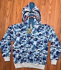 FELPA CON CAPPUCCIO BAPE SHARK
