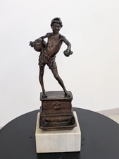 Scultura “L’Acquaiolo” in Bronzo su Base di Marmo – Vincenzo Gemito