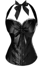 Corsetto Zip Raso Nero Dorso