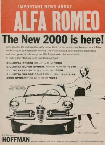 1960 alfa romeo - 1960, spider