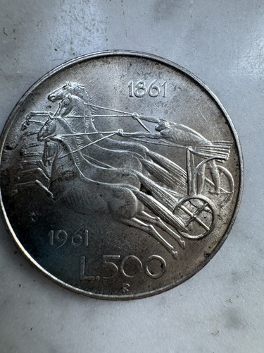 Moneta 500 lire argento - 500,