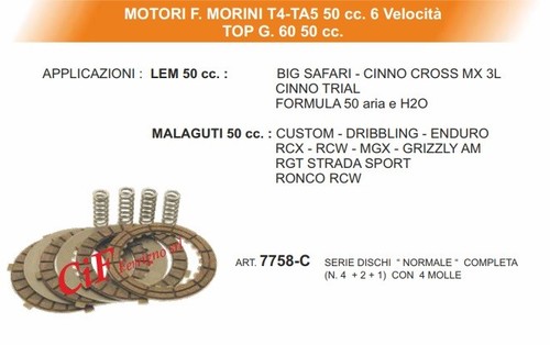 Serie kit dischi frizione - serie,