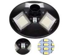 LAMPIONE SOLARE LED 120w UFO SENSORE CREPUSCOLARE IP67 TELECOMANDO STRADALE