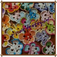 LOTTO 8 FARFALLE UNCINETTO COLORI MISTI BOMBONIERE APPLICAZIONI CUCITO