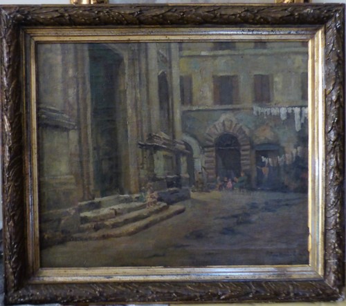 Dipinto olio tela pittore - dipinto, su