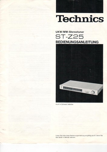 Technics z25 manuale di - -,