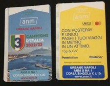 Coppia biglietti ANM Napoli Campioni d’Italia e Postpay (70)  Come da foto