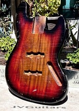 JAZZ BASS Body RELIC Nitro ThinSkinLacquer Primitivo 3 toni DARKburst JVGuitars
