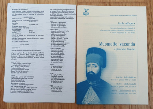 Invito all opera maometto ii - invito,