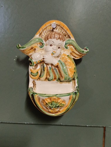 Acquasantiera terracotta - acquasantiera, in