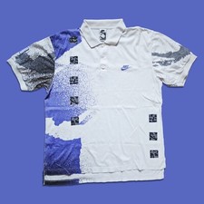 Nike Challenge Court Polo André Agassi 90's Vintage T Shirt Size M Tennis