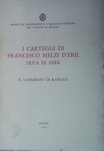 Carteggi francesco melzi - i,