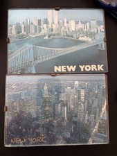 Cartoline metallizzate “New York” originali del 1992 con cornice in vetro 