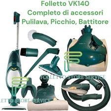 FOLLETTO VK140 COMPLETO BATTITORE PICCHIO LAVAPAVIMENTI TUBO ACCESSORI VORWERK