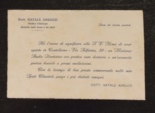 Cartolina Dott. Abruzzi Natale Studio Dentistico Castelleone Cremona 