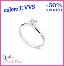 ANELLO SOLITARIO ORO BIANCO