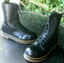Dr Martens 1920 stivali pelle acciaio nero UK 5 EU 38 Made in England