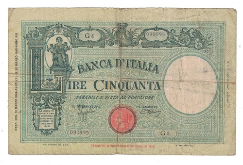 Italy 1943 50 lire - -,