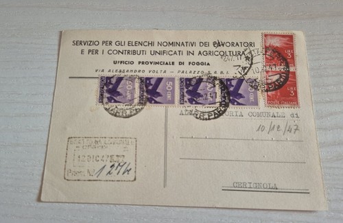 1947 cartolina amministrativa - cartolina,
