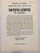 154 Manifesto Viterbo 1862 Materassi per la guarnigione francese, Blasi Pompei  