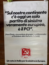 Poster,Manifesto 1984 Partito Comunista PCI VOTO EUROPEO a Sinistra Horst Ehmke