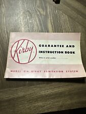 Kirby Vacuum Cleaner Home Sanitation System Model 514 Owners Manual Book 1955