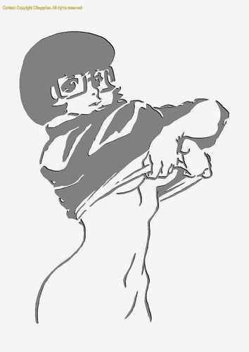 Sexy stencil velma mylar - sexy,
