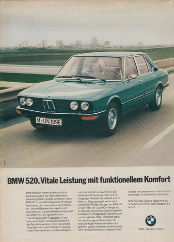 Bmw 520 pubblicità - 520, (e12)