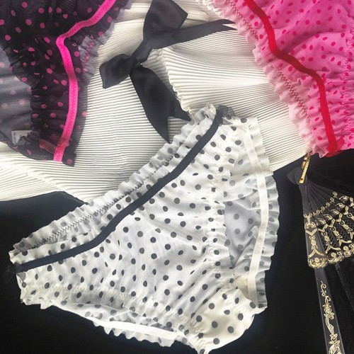 Mutandine donna pois pizzo - mutandine,