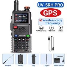 Baofeng 5RH PRO Ricetrasmittente Walkie Talkie  Radio  GPS Dual Band  NEW