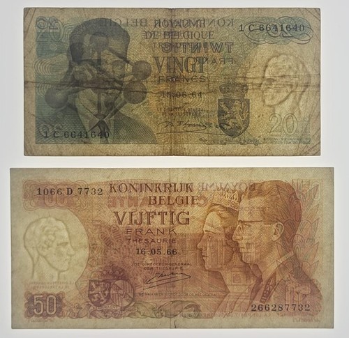Belgio coppia banconote - belgio,