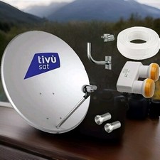 KIT SATELLITE:PARABOLA 45 CM+LNB 2 SATELLITI+ 30 METRI CAVO+STAFFA+ 4 SPINOTTI